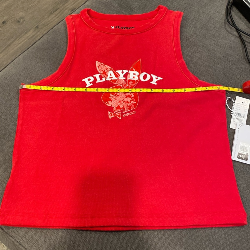 NWT! Playboy By PacSun Tank Top - Size Large - NEW! summer tops shirts red shirt - Picture 7 of 10